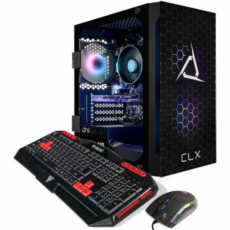 CLX SET TGMSETRXM2500BM Gaming Desktop Computer - AMD Ryzen 5 5600G - 8 GB - 500 GB SSD - Micro Tower - Black