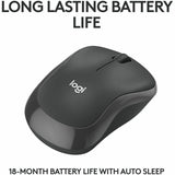 Logitech M240 Silent Bluetooth Mouse, Wireless, Compact, Portable, Smooth Tracking, Graphite
