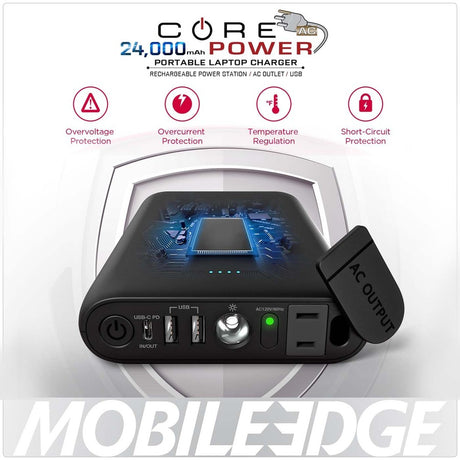 Mobile Edge CORE Power 24,000mAh AC/USB Laptop Power Charger
