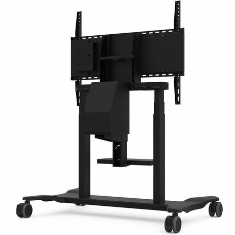 ViewSonic VB-STND-007 Universal Display Cart for 55 to 86 inch screens up to 265 lbs, VESA Pattern Compatible for 400x200 to 900x600mm, Storage Tray, and Lockable Wheels