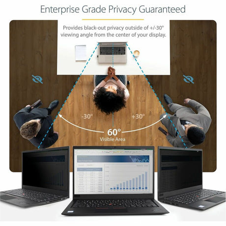 StarTech.com 14in Laptop Privacy Screen For 16:9 Displays, Anti-Glare Privacy Filter with 51% Blue Light Reduction, Matte/Glossy