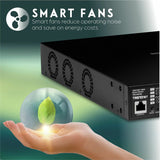 TRENDnet 52-Port Gigabit Web Smart PoE+ Switch with 10G SFP+ Ports, TPE-3524S, 48 x Gigabit PoE+ Ports, 4 x 10G SFP+ Ports, 410W PoE Power Budget, Lifetime Protection, Black