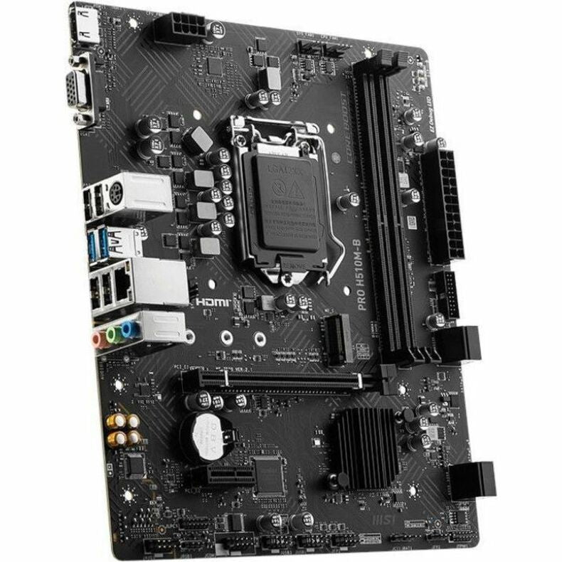 MSI PRO H510M-B Desktop Motherboard - Intel H470 Chipset - Socket LGA-1200 - Micro ATX