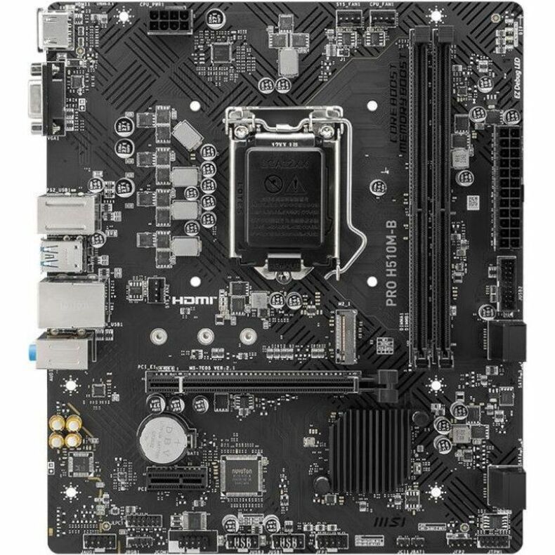 MSI PRO H510M-B Desktop Motherboard - Intel H470 Chipset - Socket LGA-1200 - Micro ATX