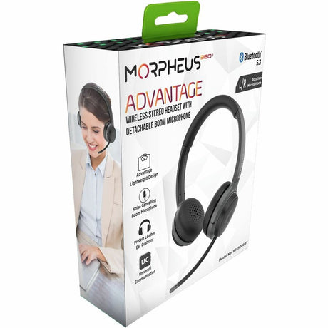Morpheus 360 Advantage Stereo Wireless UC Headset with Boom Microphone HS6500SBT - Bluetooth Headphones