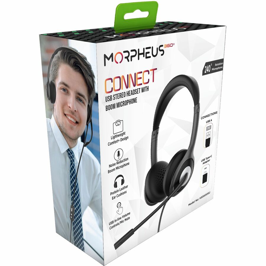 Morpheus 360 Connect USB Stereo UC Headset with Boom Microphone HS5600SU
