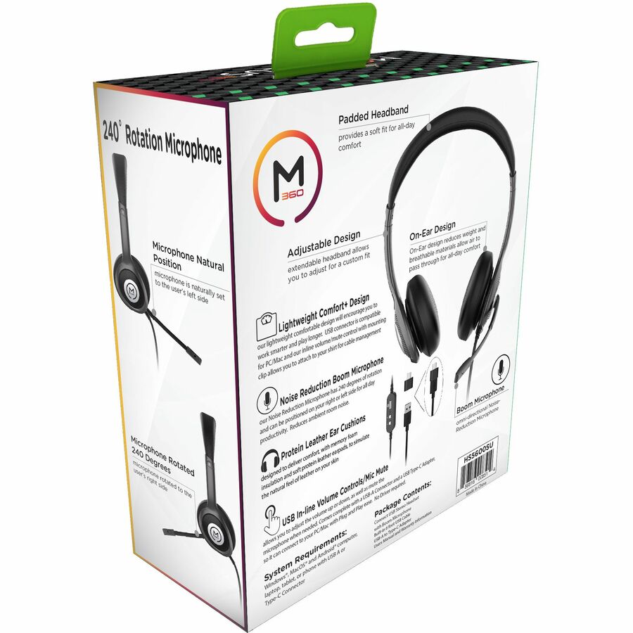 Morpheus 360 Connect USB Stereo UC Headset with Boom Microphone HS5600SU
