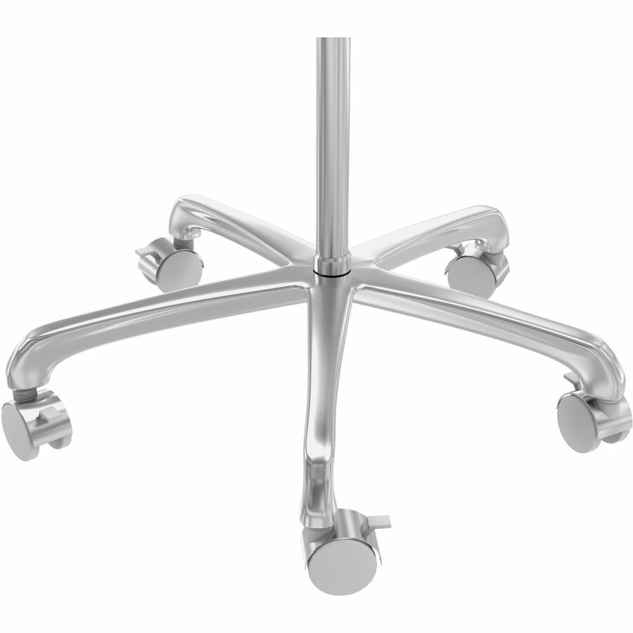 CTA Digital Medical Rolling Cart with VESA Articulating Arm, Basket, and Power Strip Holder