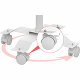 CTA Digital Compact Gooseneck Floor Stand with Accessories for 7-13-Inch Tablets (White)