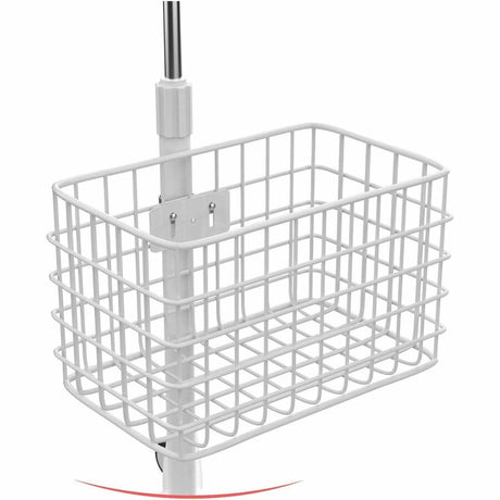 CTA Digital Compact Gooseneck Floor Stand with Accessories for 7-13-Inch Tablets (White)