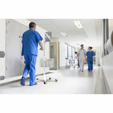 CTA Digital Heavy-Duty Medical Mobile Floor Stand for 7-13 Inch Tablets (White)