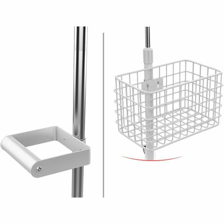 CTA Digital Heavy-Duty Medical Mobile Floor Stand for 7-13 Inch Tablets (White)