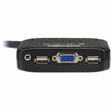 Eaton Tripp Lite Series 4-Port VGA KVM Switch with Built-In VGA, USB and 3.5 mm Audio Cables, TAA