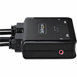 StarTech.com 2-Port Hybrid USB-C HDMI Cable KVM Switch, 4K 60Hz, Compact KVM with 6ft/1.8m USB-A & 4ft/1.2m USB-C Integrated Cables