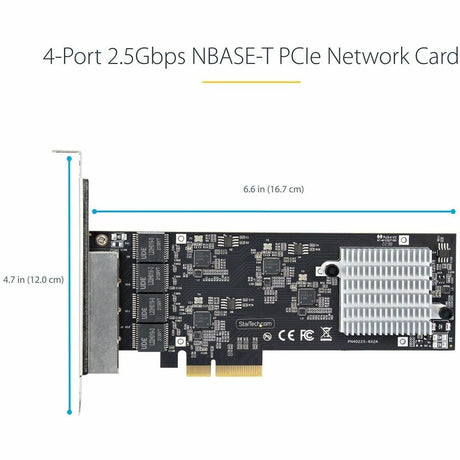 StarTech.com 4-Port 2.5G NBASE-T PCIe Network Card, Computer Network Card Interface, Intel&reg; I225-V, Quad-Port Ethernet, Multi-Gigabit NIC