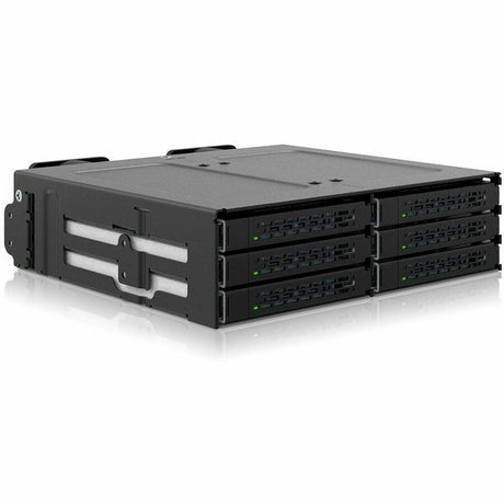 Icy Dock CP097 Drive Enclosure for 5.25" U.2, U.3, PCI Express NVMe 4.0 x4 - SFF-8654 SlimSAS Host Interface Internal - Black