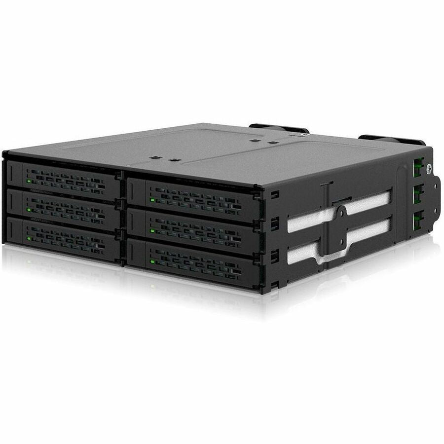 Icy Dock CP097 Drive Enclosure for 5.25" U.2, U.3, PCI Express NVMe 4.0 x4 - SFF-8654 SlimSAS Host Interface Internal - Black