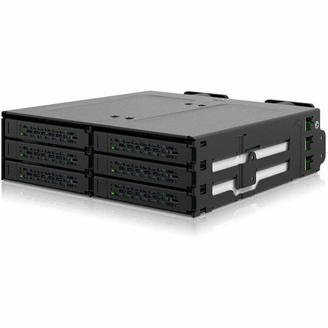 Icy Dock CP097 Drive Enclosure for 5.25" U.2, U.3, PCI Express NVMe 4.0 x4 - SFF-8654 SlimSAS Host Interface Internal - Black