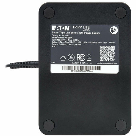 Eaton Tripp Lite Series Home Network Battery Backup - 100-240V, 36VA/36W, Lithium-Ion Battery, NEMA 5-15P Plug, 4 Barrel Connectors