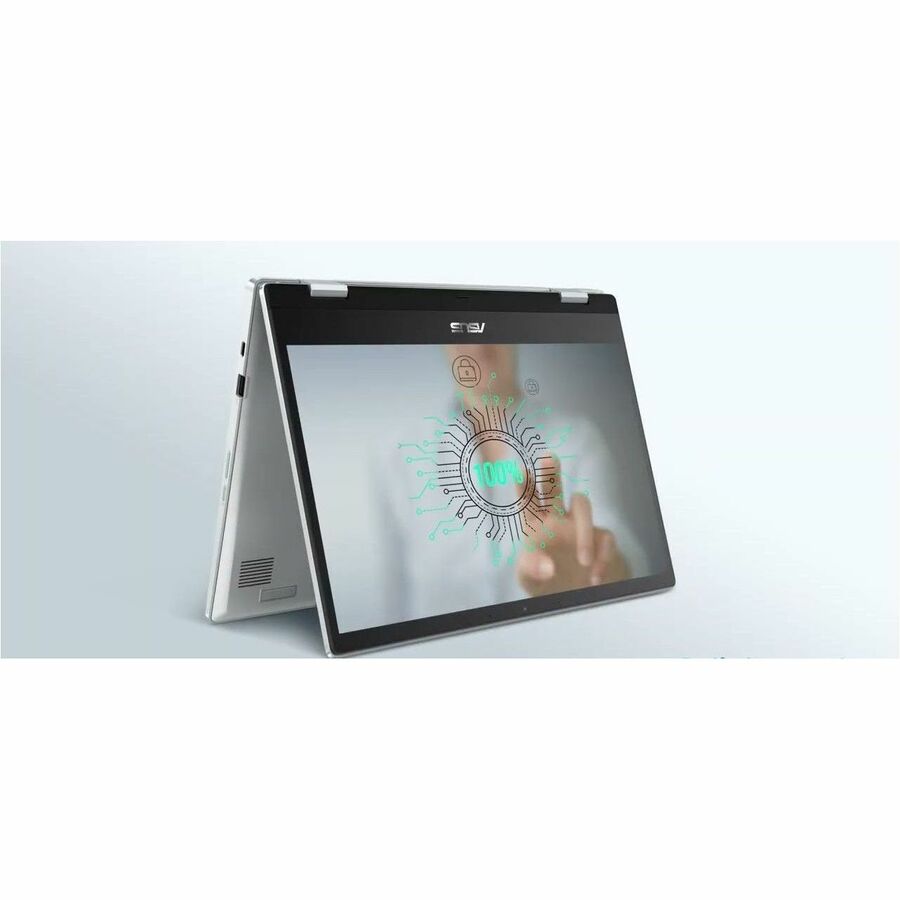 Asus Chromebook CX1 CX1400 CX1400FKA-GE84FT 14" Touchscreen Convertible 2 in 1 Chromebook - Full HD - Intel Celeron N4500 - 8 GB - 64 GB Flash Memory - Transparent Silver