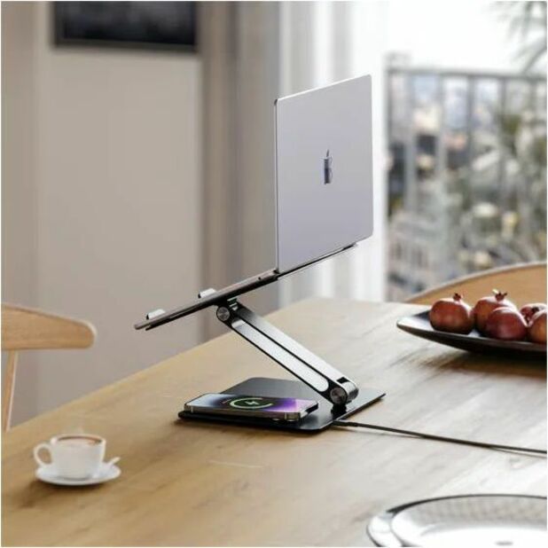 Alogic Elite Power Adjustable Laptop Stand Riser With Phone Charger