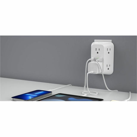 Belkin 6-Outlet Surge Protector Power Strip, Wall-Mountable with 6 AC Outlets, Overvoltage Protection, LED Indicator - USB-C Port & USB-A Port w/USB-C PD Fast Charging - 1680 Joules of Protection
