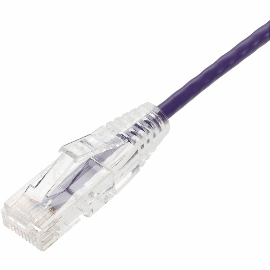 6IN PURPLE CAT6A SLIM UTP PVC