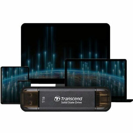 Transcend ESD310C 1 TB Portable Solid State Drive - External - Black