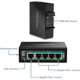 5 Port Ind Gig PoE+ Switch