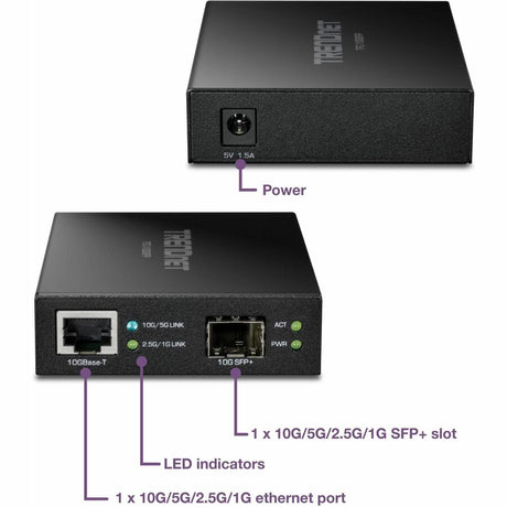 TRENDnet 10GBase-T to SFP+ Fiber Media Converter