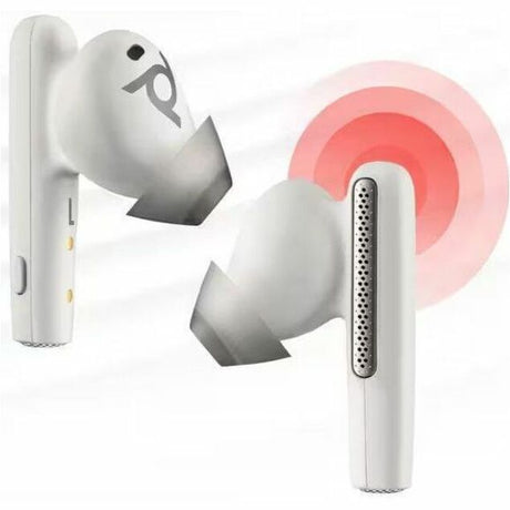 Poly Voyager Free 60 UC White Sand Earbuds +BT700 USB-C Adapter +Basic Charge Case