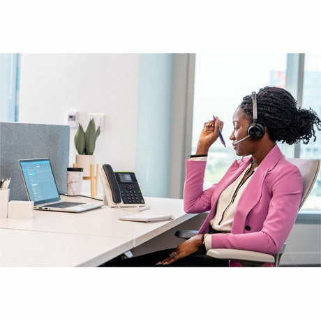 Poly Edge E220 IP Phone - Corded - Corded/Cordless - Bluetooth - Desktop, Wall Mountable - Black