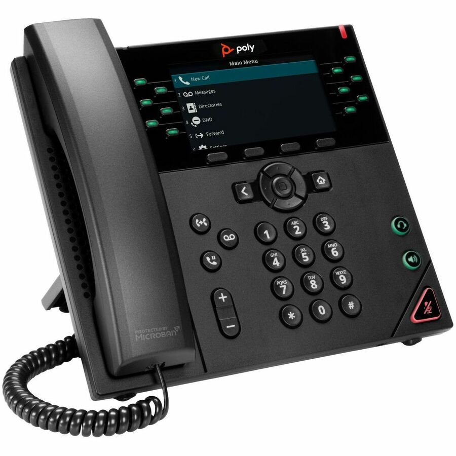 Poly VVX 450 12-Line IP Phone and PoE-enabled GSA/TAA