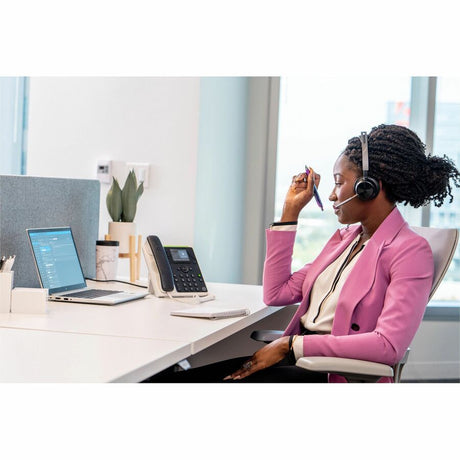 Poly Edge E220 IP Phone - Corded - Corded - Bluetooth - Desktop, Wall Mountable - Black