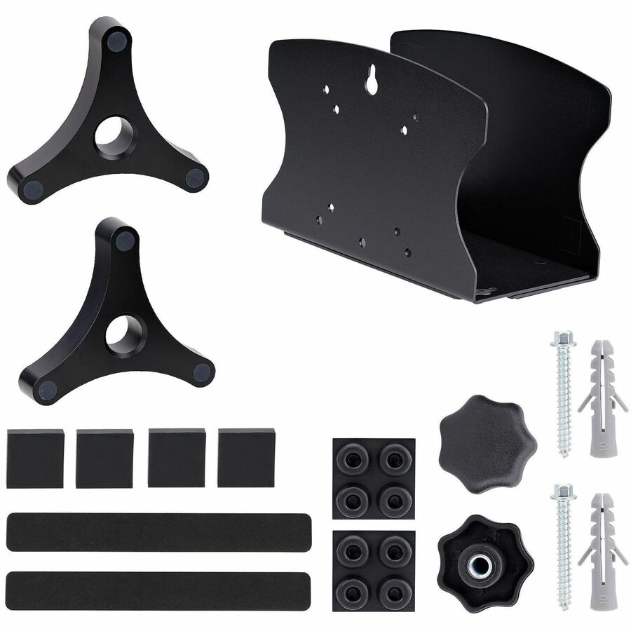 StarTech.com PC Wall Mount Bracket, For Desktop Computers Up To 40lb, Toolless Width Adjustment 1.9-7.8in (50-200mm), CPU Tower/Case Shelf