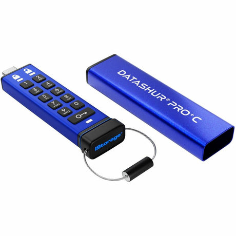 iStorage datAshur PRO+C 32GB | FIPS 140-3 Level 3 Certified | Secure USB Type-C Hardware Encrypted Drive | PIN protected | Type C-A adapter included - TAA Compliant
