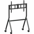 ViewSonic VB-STND-009 Slim Mobile TV Cart for 55 to 86 inch screens up to 265 lbs, VESA Pattern Compatible for 400x200 to 900x600mm, Storage Tray, and Lockable Wheels