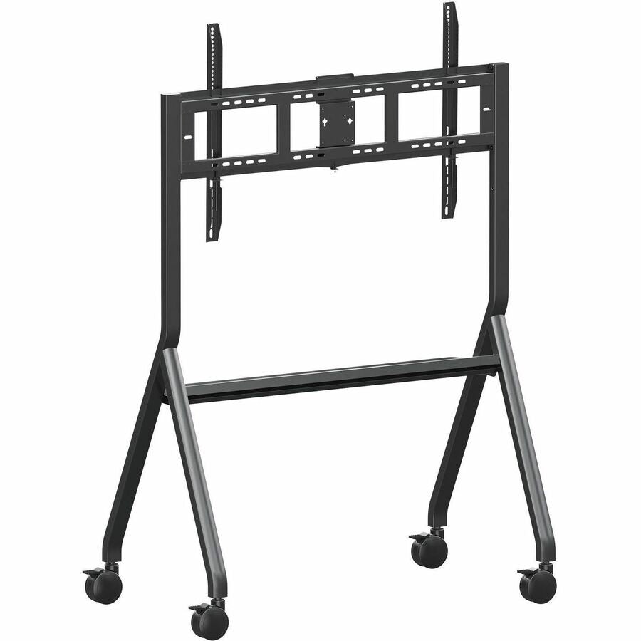 ViewSonic VB-STND-009 Slim Mobile TV Cart for 55 to 86 inch screens up to 265 lbs, VESA Pattern Compatible for 400x200 to 900x600mm, Storage Tray, and Lockable Wheels