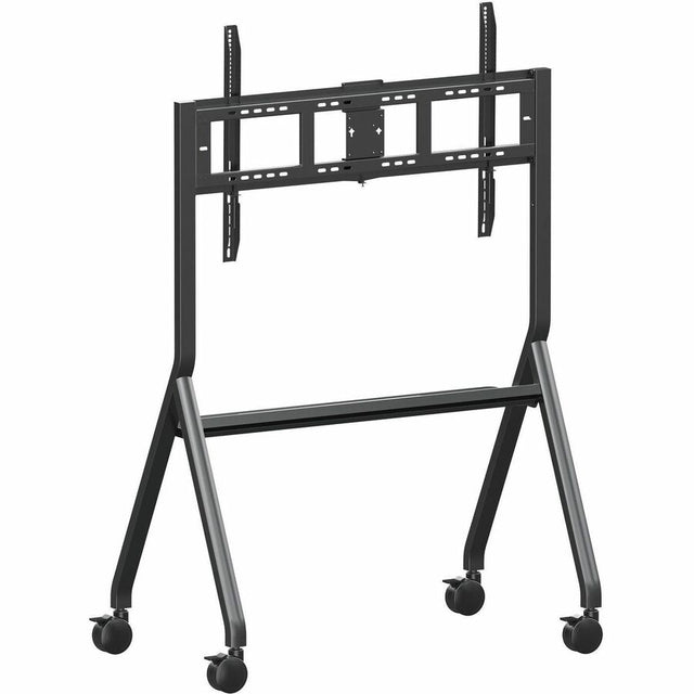 ViewSonic VB-STND-009 Slim Mobile TV Cart for 55 to 86 inch screens up to 265 lbs, VESA Pattern Compatible for 400x200 to 900x600mm, Storage Tray, and Lockable Wheels