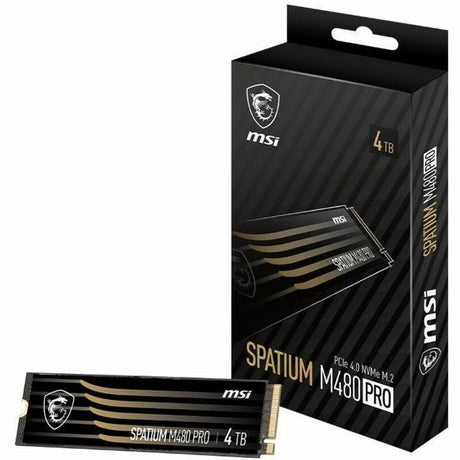 MSI SPATIUM M480 PRO 4 TB Solid State Drive - M.2 2280 Internal - PCI Express NVMe (PCI Express NVMe 4.0 x4)