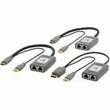 Eaton Tripp Lite Series 2-Port DisplayPort to HDMI over Cat6 Extender Kit, Pigtail Transmitter/2x Receivers, 4K 60 Hz, HDR, 4:4:4, 230 ft. (70.1 m), TAA