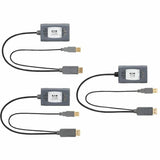 Eaton Tripp Lite Series 2-Port DisplayPort over Cat6 Extender Kit, Pigtail Transmitter/2x Receivers, 4K 60 Hz, HDR, 4:4:4, 230 ft. (70.1 m), TAA