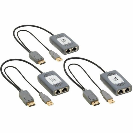 Eaton Tripp Lite Series 2-Port DisplayPort over Cat6 Extender Kit, Pigtail Transmitter/2x Receivers, 4K 60 Hz, HDR, 4:4:4, 230 ft. (70.1 m), TAA