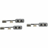 Eaton Tripp Lite Series 2-Port DisplayPort over Cat6 Extender Kit, Pigtail Transmitter/2x Receivers, 4K 60 Hz, HDR, 4:4:4, 230 ft. (70.1 m), TAA