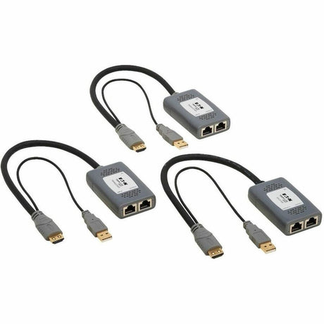Eaton Tripp Lite Series 2-Port HDMI over Cat6 Extender Kit, Pigtail Transmitter/2x Receivers, 4K 60 Hz, HDR, 4:4:4, 230 ft. (70.1 m), TAA