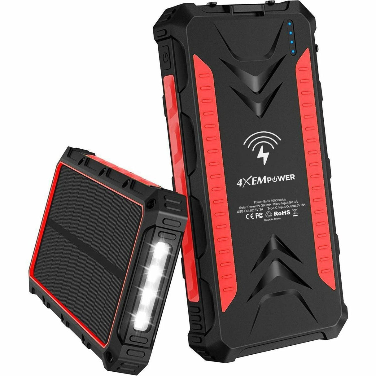 30000MAH SOLAR CHARGER RED