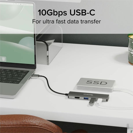 Plugable USB C Hub Multiport Adapter, 4 in 1, 100W Pass Through Charging USB C to HDMI 4K 60Hz