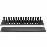 Rocstor 2U Horizontal Finger Duct Rack Cable Management Panel with Cover