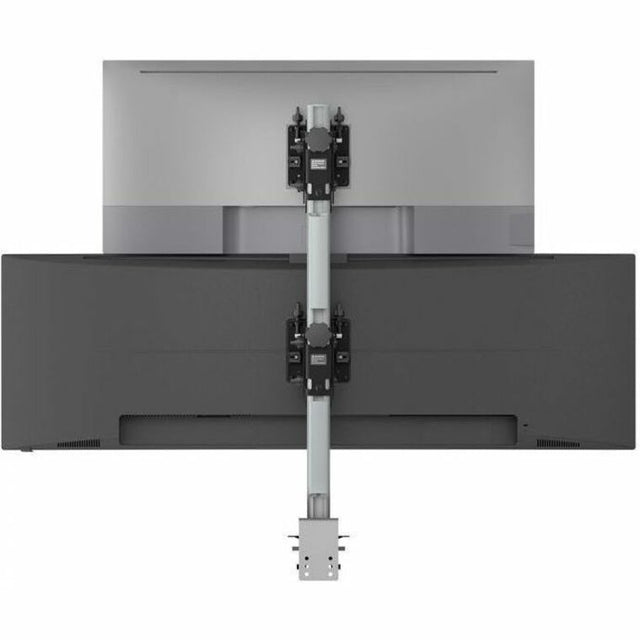 Atdec Desk Mount for Monitor, Display, Flat Panel Display, Curved Screen Display, Grommet, Clamp Mount, All-in-One Computer - Silver, Black - Landscape/Portrait