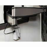 Sanus On-Wall Surge Protector - 4 Rotating Outlet Power Strip with USB ports - White